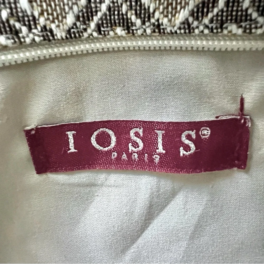 IOSIS Woven Tapestry Zebra Small Bag Made in France Chic Make Up Organizer
